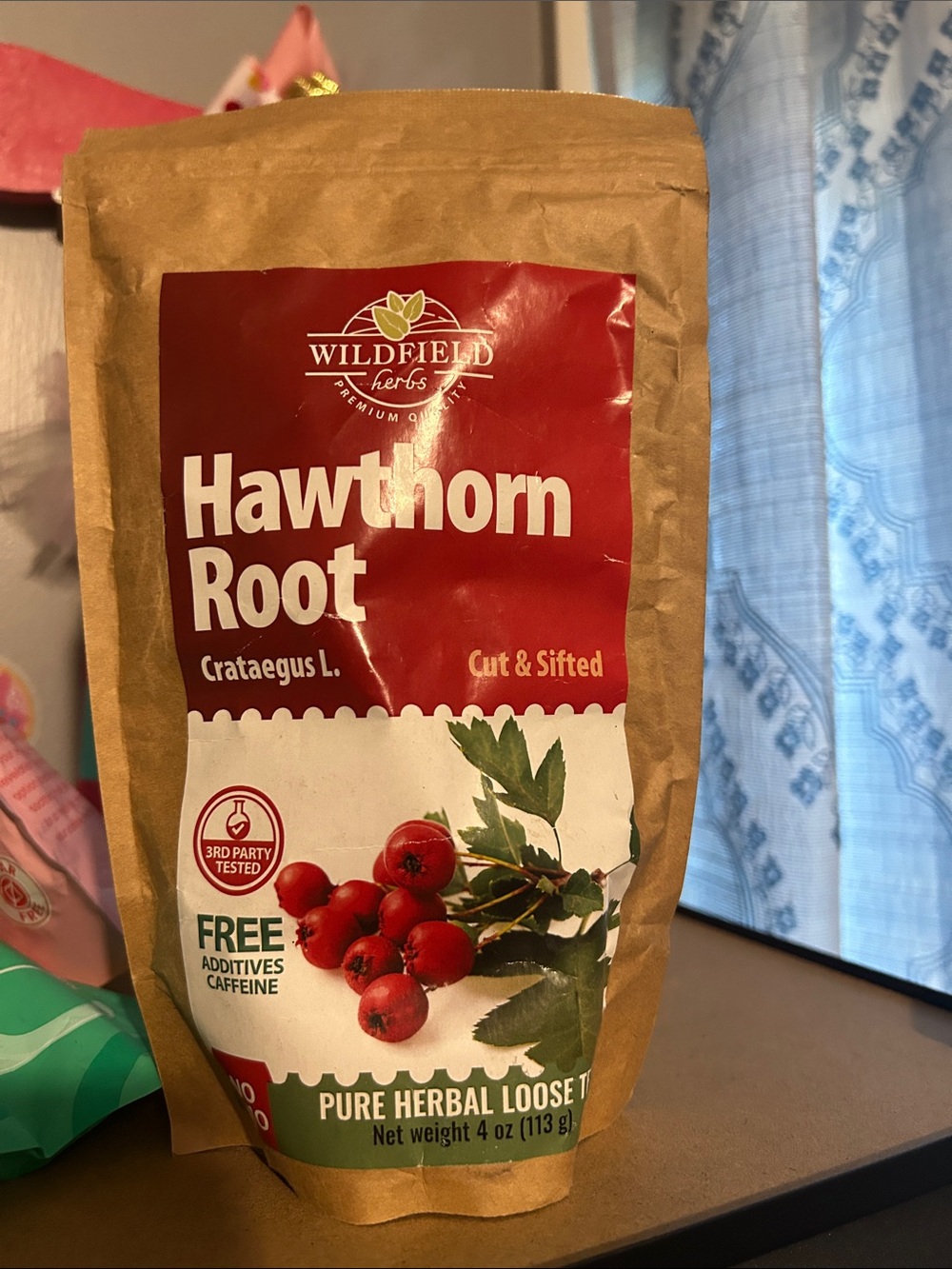 Wildfield Hawthorn Root Herbal Tea - Red Packaging